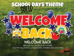 WELCOME BACK School Yard display - Solid and Glitter
