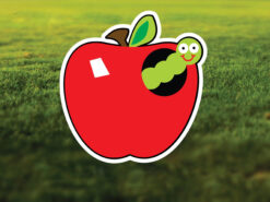 Apple with Bookworm Yard Sign