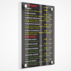 Restaurant Clear Acrylic Signs